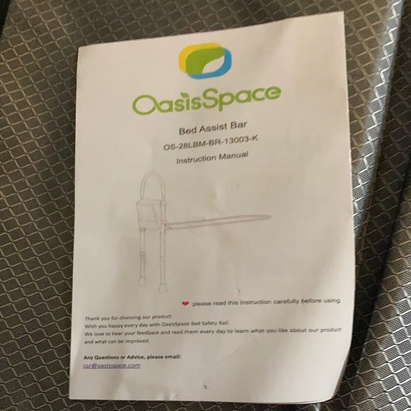OasisSpace Bed Assist Rail - Bed Assist bar with Storage Pocket - Picture 5 of 8